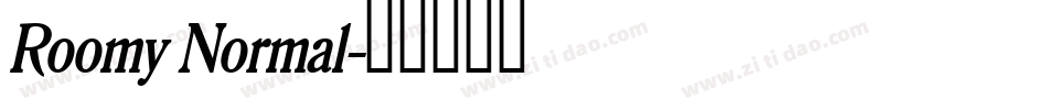 Roomy Normal字体转换